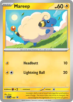 Mareep 107 Promo card from Scarlet & Violet Black Star Promos