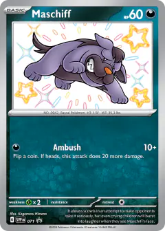 Maschiff 071 Promo card from Scarlet & Violet Black Star Promos