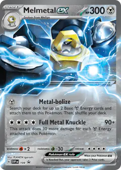 Melmetal ex 104 Promo card from Scarlet & Violet Black Star Promos