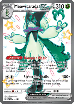 Meowscarada ex 078 Promo card from Scarlet & Violet Black Star Promos