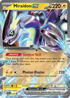 Miraidon ex 028 Promo card from Scarlet & Violet Black Star Promos