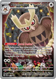 Noctowl 141 Promo card from Scarlet & Violet Black Star Promos