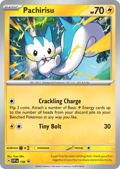 Pachirisu 158 Promo card from Scarlet & Violet Black Star Promos