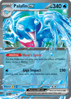 Palafin ex 126 Promo card from Scarlet & Violet Black Star Promos