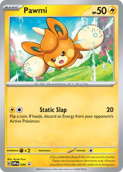 Pawmi 040 Promo card from Scarlet & Violet Black Star Promos