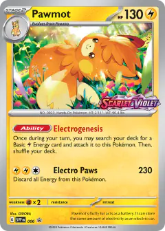 Pawmot 006 Promo card from Scarlet & Violet Black Star Promos