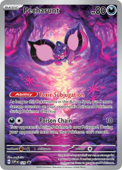 Pecharunt 129 Promo card from Scarlet & Violet Black Star Promos