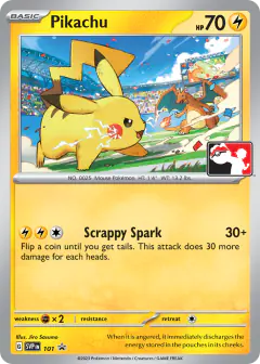Pikachu 101 Promo card from Scarlet & Violet Black Star Promos