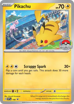 Pikachu 190 Promo card from Scarlet & Violet Black Star Promos