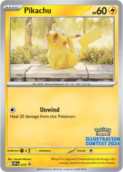Pikachu 214 Promo card from Scarlet & Violet Black Star Promos