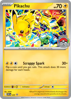 Pikachu 225 Promo card from Scarlet & Violet Black Star Promos