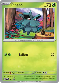 Pineco 061 Promo card from Scarlet & Violet Black Star Promos