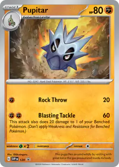 Pupitar 120 Promo card from Scarlet & Violet Black Star Promos