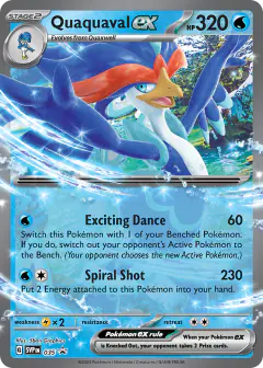 Quaquaval ex 035 Promo card from Scarlet & Violet Black Star Promos