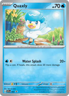 Quaxly 003 Promo card from Scarlet & Violet Black Star Promos