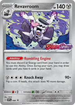 Revavroom 008 Promo card from Scarlet & Violet Black Star Promos