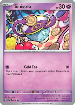 Sinistea 062 Promo card from Scarlet & Violet Black Star Promos