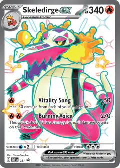 Skeledirge ex 081 Promo card from Scarlet & Violet Black Star Promos