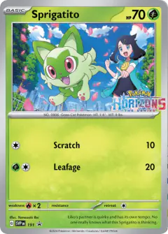 Sprigatito 191 Promo card from Scarlet & Violet Black Star Promos