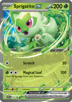 Sprigatito ex 087 Promo card from Scarlet & Violet Black Star Promos