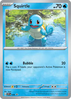 Squirtle 048 Promo card from Scarlet & Violet Black Star Promos