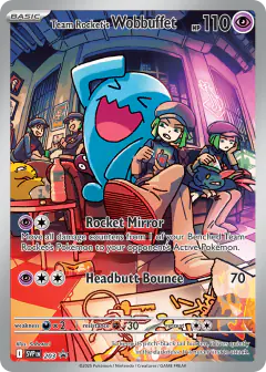 Team Rocket's Wobbuffet 203 Promo card from Scarlet & Violet Black Star Promos