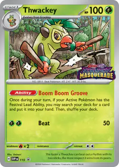 Thwackey 115 Promo card from Scarlet & Violet Black Star Promos