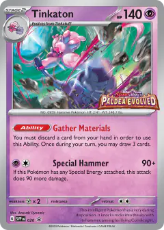 Tinkaton 020 Promo card from Scarlet & Violet Black Star Promos
