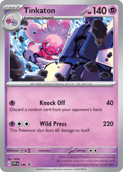Tinkaton 140 Promo card from Scarlet & Violet Black Star Promos