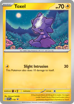 Toxel 119 Promo card from Scarlet & Violet Black Star Promos