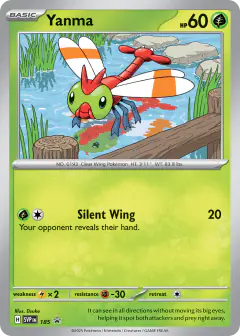 Yanma 185 Promo card from Scarlet & Violet Black Star Promos