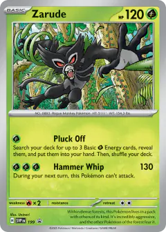 Zarude 199 Promo card from Scarlet & Violet Black Star Promos