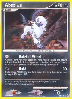 Absol 21/132 Rare card from Secret Wonders