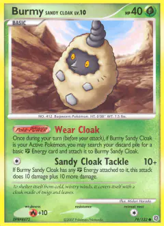 Burmy Sandy Cloak 79/132 Common card from Secret Wonders