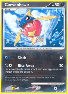 Carvanha 81/132 Common card from Secret Wonders