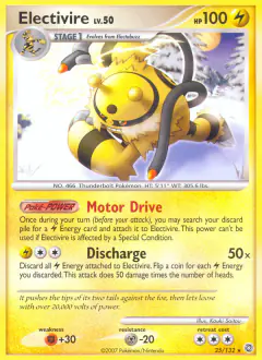 Electivire 25/132 Rare card from Secret Wonders