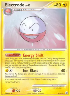 Electrode 26/132 Rare card from Secret Wonders