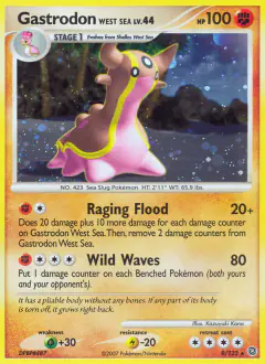 Gastrodon West Sea 9/132 Rare Holo card from Secret Wonders