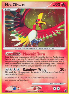 Ho-Oh 10/132 Rare Holo card from Secret Wonders