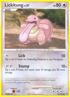 Lickitung 91/132 Common card from Secret Wonders