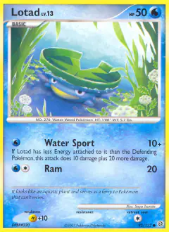 Lotad 92/132 Common card from Secret Wonders