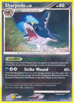 Sharpedo 37/132 Rare card from Secret Wonders