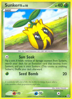 Sunkern 114/132 Common card from Secret Wonders