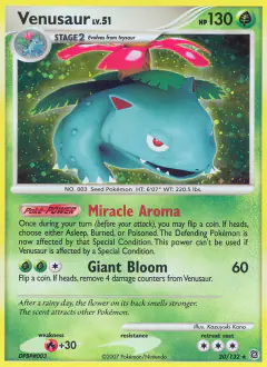 Venusaur 20/132 Rare Holo card from Secret Wonders