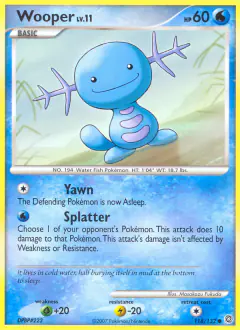 Wooper 118/132 Common card from Secret Wonders