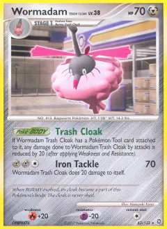 Wormadam Trash Cloak 43/132 Rare card from Secret Wonders