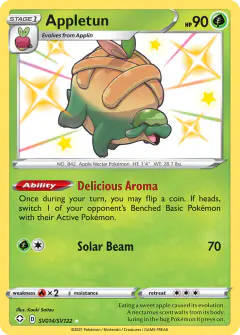 Appletun SV014/SV122 Rare Shiny card from Shining Fates