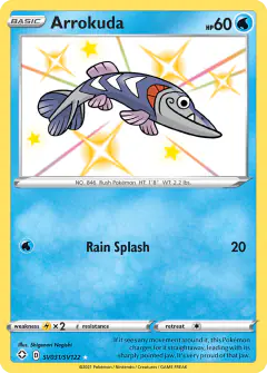 Arrokuda SV031/SV122 Rare Shiny card from Shining Fates