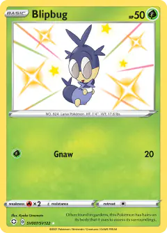 Blipbug SV007/SV122 Rare Shiny card from Shining Fates