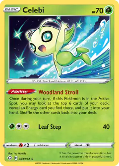 Celebi 003/072 Rare card from Shining Fates